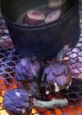 Grilling artichoke. Cook artichoke